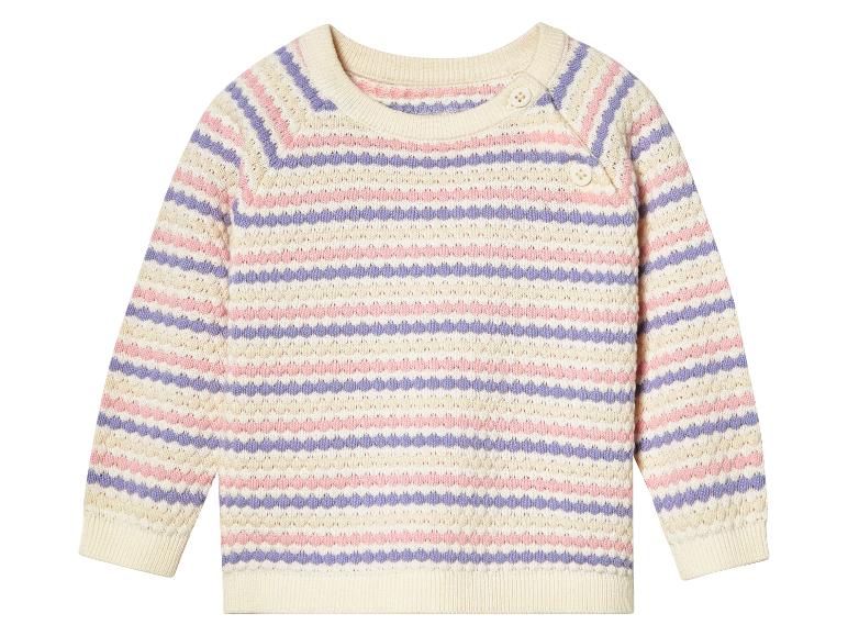 Pull rayé pour bébé avec boutons.