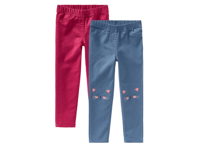 Aller en mode plein écran : lupilu® Lot de 2 treggings petite fille - Image 2