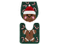 Ensemble de salle de bain LIVARNO® 2 pièces avec motif pain d'épices et canne à sucre pour Noël.