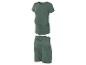 Ensemble maternité vert olive : t-shirt et shorts.