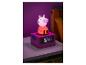 Veilleuse et réveil Peppa Pig sur une table de chevet