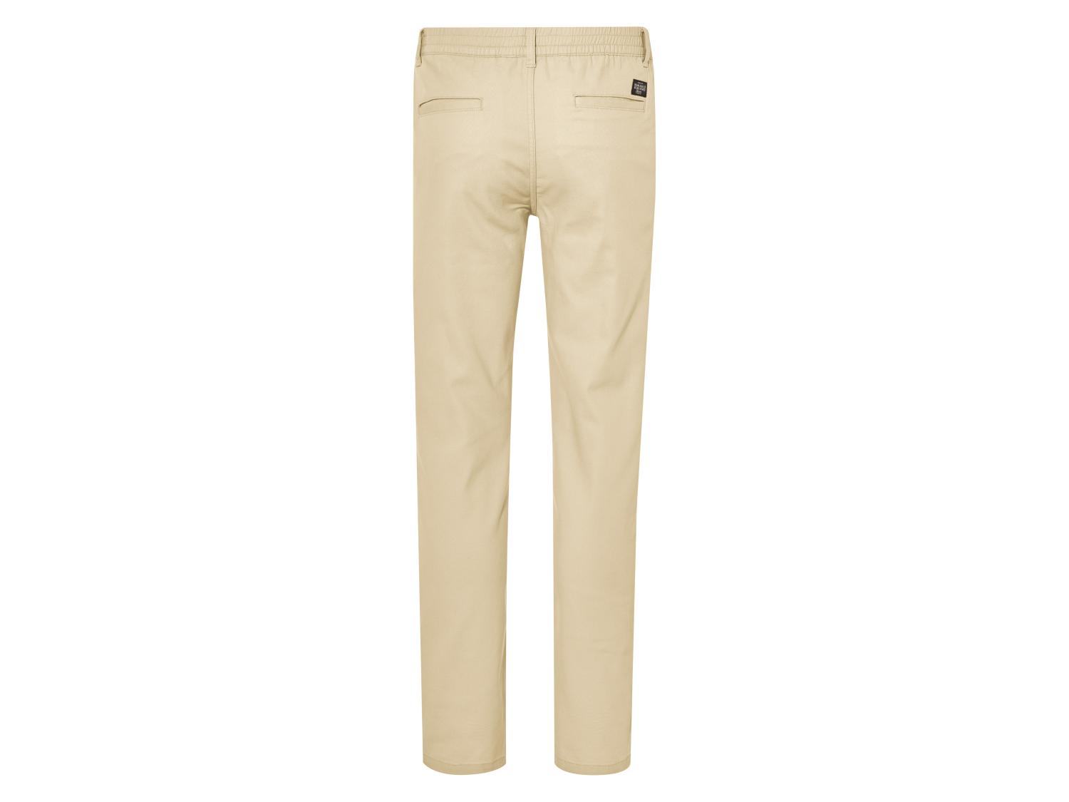 Pantalon chino coton stretch revers fermeture éclair tenali Homme