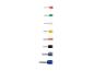 Connecteurs à sertir colorés : rouge, vert, blanc, jaune, orange, noir, gris et bleu.