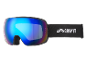 Masque de ski avec verres miroirs bleu-violet et sangle noire avec logo blanc