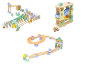 LUPILU® Circuit de billes en bois : Trois circuits différents avec des thèmes animaux et nature.