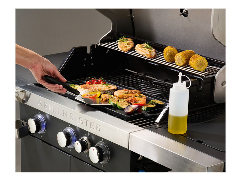 Aller en mode plein écran : GRILLMEISTER Spatules en acier inoxydable pour barbecue - Image 2