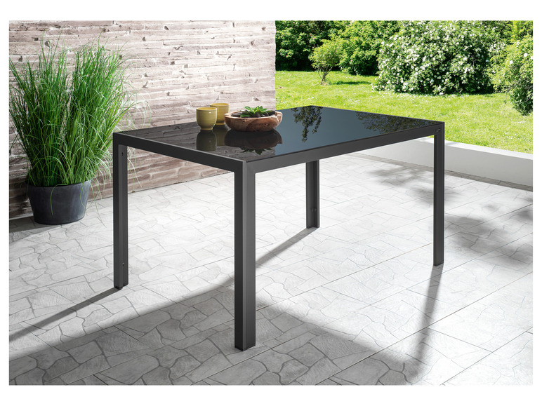 Aller en mode plein écran : LIVARNO home Table de jardin Houston en aluminium, noir - Image 2