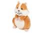 Peluche de hamster marron et blanc
