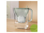 Une carafe filtrante Brita avec un couvercle vert.