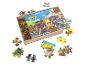 Puzzle en bois avec des chiots et le texte « Rubble & Crew » dans une boîte en bois.