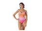 Maillot de bain une pièce, dégradé rose et orange.
