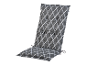 Coussin de jardin gris à motif losange.