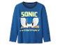 T-shirt bleu à manches longues Sonic pour enfants avec le texte 'SONIC UNSTOPPABLE'.