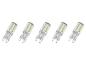 Cinq ampoules LED à deux broches