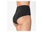Culotte noire taille haute pour femme, vue de côté.