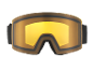 Masque de ski jaune avec verres miroirs et l'inscription 'S1 SPEQ GmbH' sur le côté.