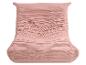 Fauteuil de sol rose au design côtelé