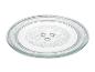 Plateau tournant en verre pour micro-ondes avec l'inscription 'FOR MICROWAVE OVEN ONLY'.