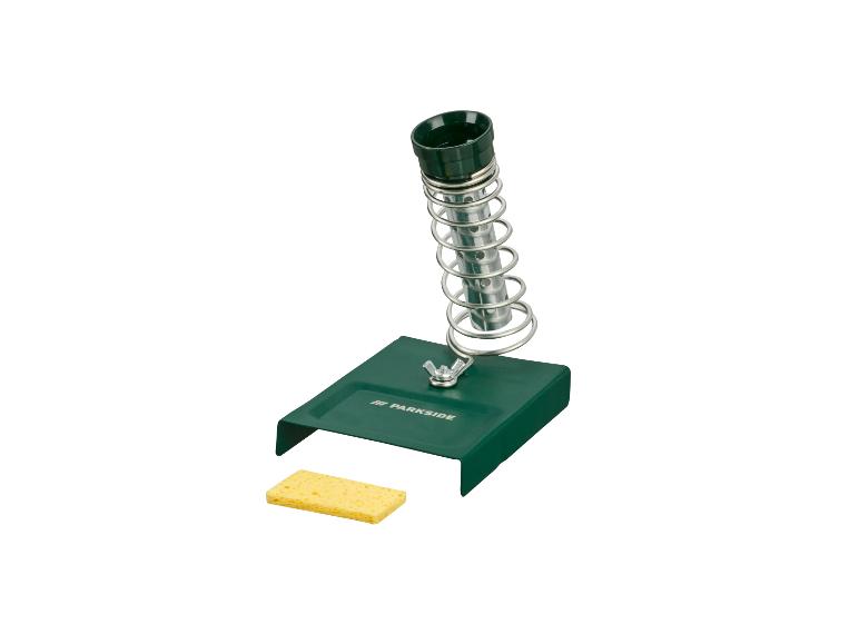 Support de fer à souder Parkside avec éponge de nettoyage.