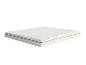 Un matelas Emma blanc avec des détails gris.