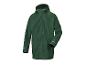 Un imperméable vert à capuche de la marque Parkside.