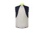 Gilet de running CRIVIT gris, bleu marine et jaune fluo.