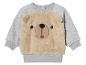 Sweat-shirt gris pour bébé avec un motif d'ours.