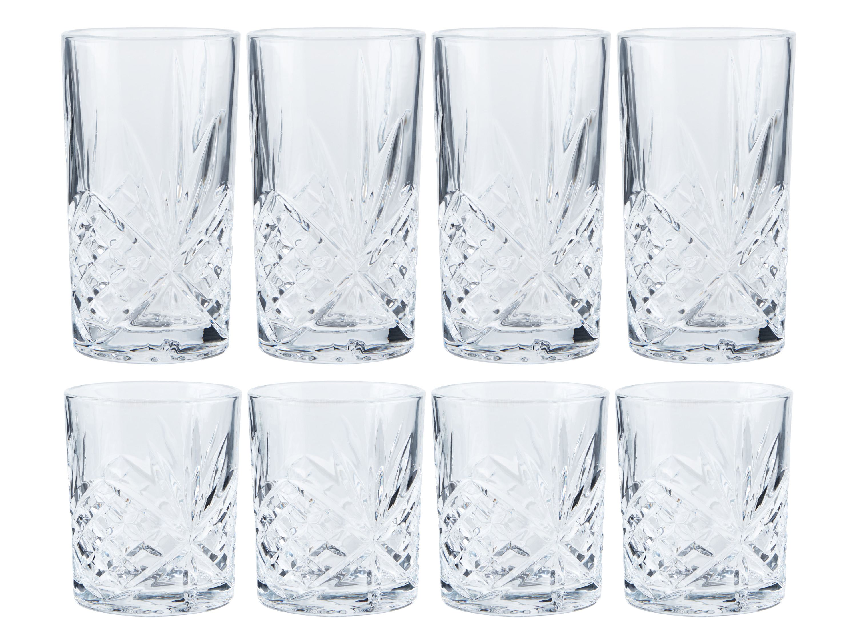 LIVARNO home Lot de 4 verres à whisky ou long drink