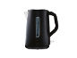 Bouilloire électrique noire avec indicateur de niveau d'eau de 1,7L.