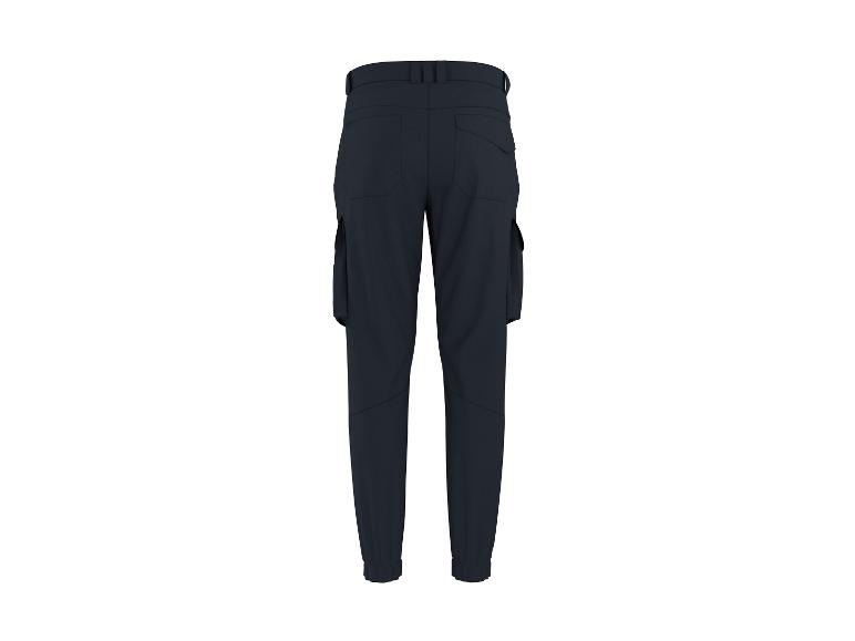 Pantalon cargo bleu foncé avec plusieurs poches, vue arrière