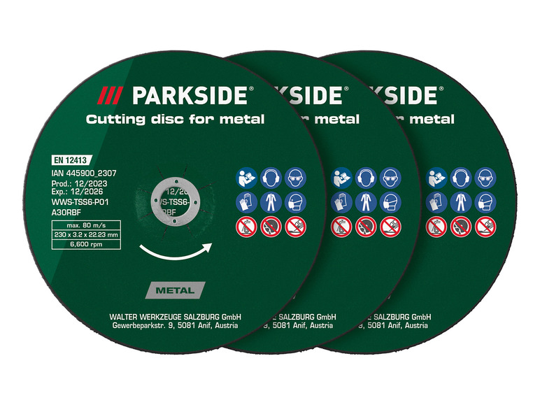 Aller en mode plein écran : PARKSIDE® Kit de disques à tronçonner ou ébavurer ou Disque à tronçonner diamanté, Ø 230 mm - Image 4