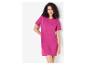 Robe t-shirt rose fuchsia pour femme.