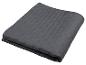 Couverture matelassée gris foncé avec motifs floraux en relief