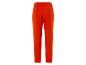 Un pantalon orange avec une taille élastique.