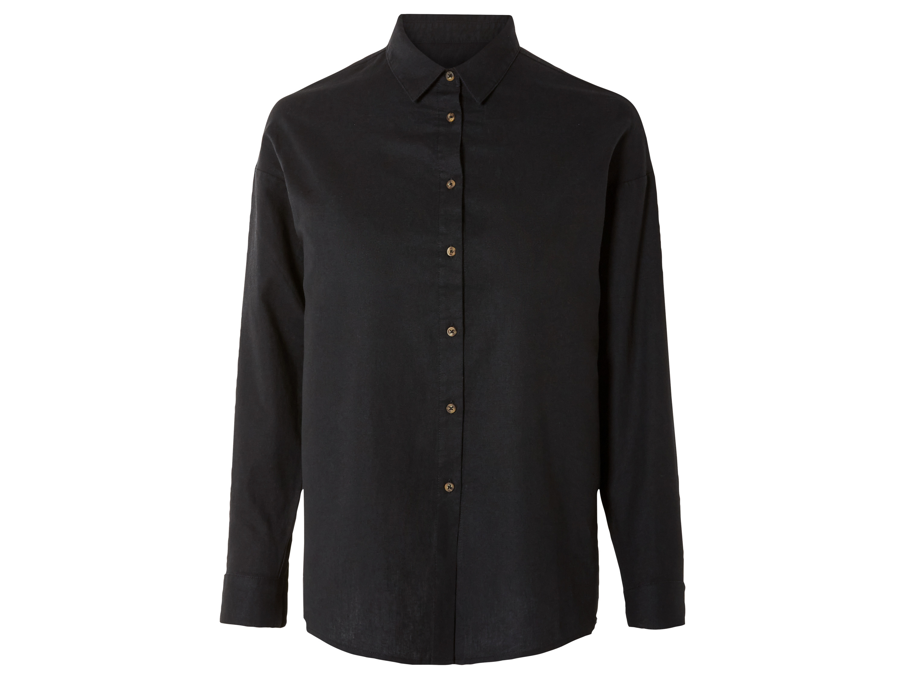 esmara® Blouse en lin femme (noir, 46)