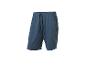 Short de sport bleu pour homme avec cordon de serrage noir à la taille.