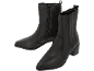 Bottines en cuir noir pour femme à talons