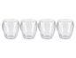 Quatre verres à double paroi