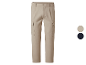 Pantalon cargo beige avec poches latérales.