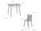 Une table et une chaise grises pour enfants.