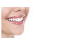 Gros plan sur un sourire avec des dents blanches.