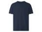 T-shirt henley bleu marine pour homme à manches courtes et boutons.