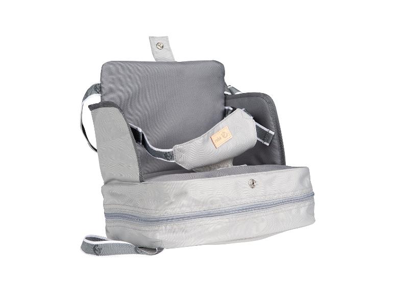 Sac de voyage bébé gris clair avec fermeture éclair et sangles