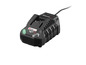 Un chargeur Parkside X20V Team noir avec cordon.