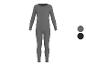 Ensemble de sous-vêtements thermiques gris pour homme, haut à manches longues et caleçon long, avec options de couleur.