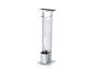 Support moderne pour brosse de toilette et papier toilette en acier inoxydable.