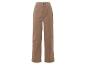 Pantalon en velours côtelé marron pour femme.