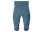 Pantalon de bébé bleu-vert avec pieds intégrés