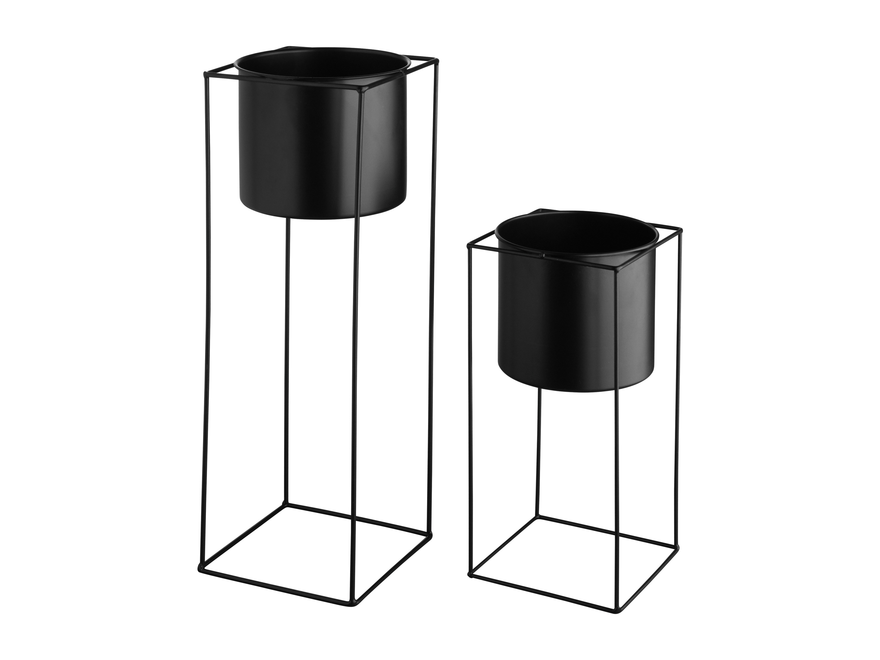 LIVARNO home Cache-pot en métal (Ensemble de 2/carré)