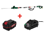 Taille-haie sur perche PARKSIDE avec batterie et chargeur.